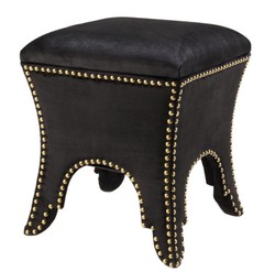 Casa Padrino tabouret de luxe noir 39 x 39 x H. 45 cm - Mobilier d'hôtel