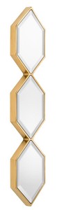Casa Padrino Designer Wall Mirror Gold 25 x H. 110 cm - Luxury Living Room Mirror