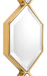 Casa Padrino Designer Wall Mirror Gold 25 x H. 110 cm - Luxury Living Room Mirror