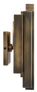 Casa Padrino Wandleuchte Vintage Messing 20,5 x 13 x H. 40 cm - Limited Edition