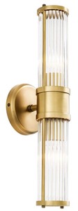 Casa Padrino lampada da parete di lusso in ottone anticato 12 x 13 x H. 46,5 cm - Arredamento Ristorante Hotel