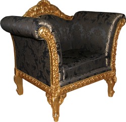 Fauteuil Baroque Casa Padrino Modèle Noir / Meubles d'Or Antique - Fauteuil Club de Salon - Édition Limitée Fauteuil Baroque Casa Padrino Modèle Noir / Meubles d'Or Antique - Fauteuil Club de Salon - Édition Limitée
