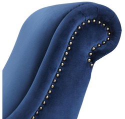 Casa Padrino poltrona di lusso da salotto hotel blu 80 x 90 x H. 88 cm - Arredo Hotel