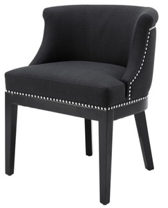 Casa Padrino sedia da pranzo di lusso nera 59 x 56 x H. 80 cm - Mobili da Ristorante