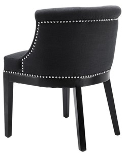Casa Padrino Luxus Esszimmerstuhl Schwarz 59 x 56 x H. 80 cm - Restaurant Möbel