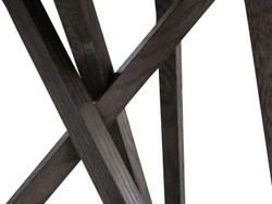 Casa Padrino luxury dining table with mineral coated table top 90 x H. 76 cm - Designer Dining Room Furniture