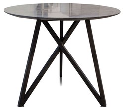 Casa Padrino luxury dining table with mineral coated table top 90 x H. 76 cm - Designer Dining Room Furniture