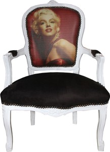 Casa Padrino Baroque Salon Chair Marilyn Monroe - Baroque Antique Style Furniture - Mod3 - Limited Edition Casa Padrino Baroque Salon Chair Marilyn Monroe - Baroque Antique Style Furniture - Mod3 - Limited Edition
