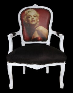 Casa Padrino Barock Salon Stuhl Marilyn Monroe - Barock Antik Stil Möbel - Mod3 - Limited Edition