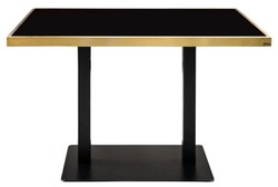 Casa Padrino tavolo da pranzo di lusso nero / oro 110 x 70 x H. 76 cm - Mobili per Sala da Pranzo