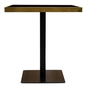 Casa Padrino Luxus Esstisch Schwarz / Gold 70 x 70 x H. 76 cm - Esszimmermöbel