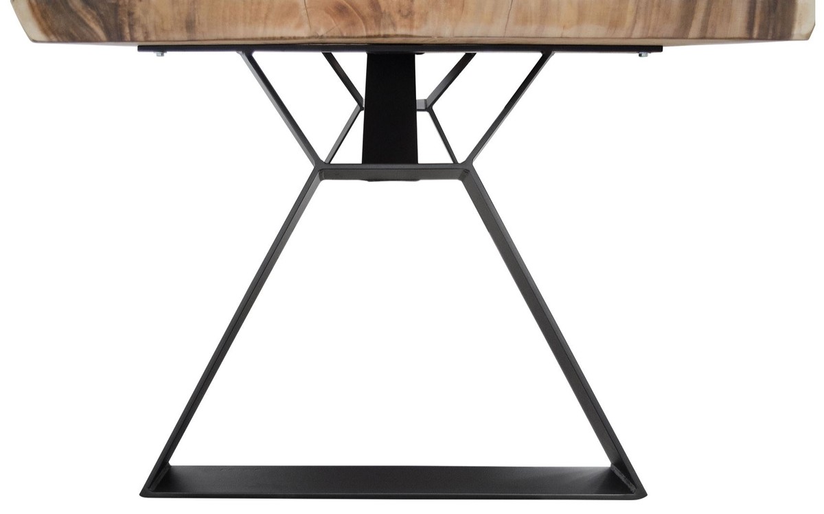 Casa Padrino Luxus Esstisch Naturfarben / Schwarz - Luxus Kollektion