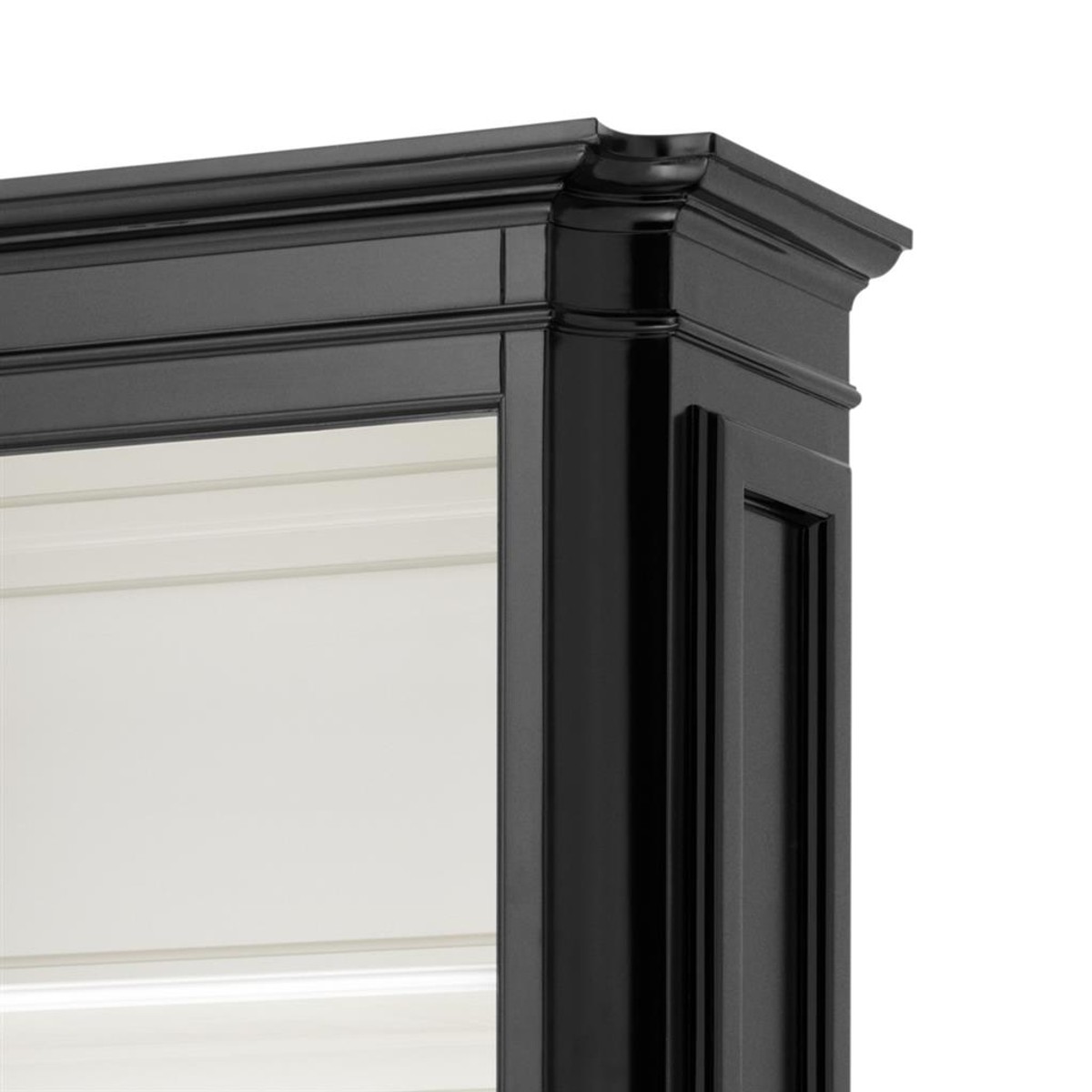 Casa Padrino Luxury Books Cabinet Black Solid Wood Living Room Cabinet Art Nouveau Rococo Showcase Store Interior Casa Padrino Luxury Books Cabinet Black Solid Wood Living Room Cabinet Art Nouveau Rococo Showcase Store Interior