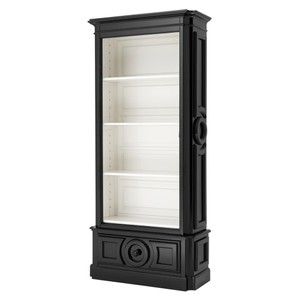 Casa Padrino Luxury Books Cabinet Black Solid Wood Living Room Cabinet Baroque Art Nouveau Rococo Showcase Store Interior Casa Padrino Luxury Books Cabinet Black Solid Wood Living Room Cabinet Baroque Art Nouveau Rococo Showcase Store Interior