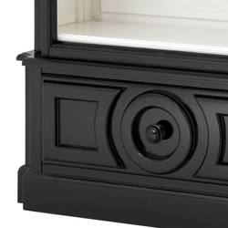 Casa Padrino luxe livres armoire noir solide bois salon meuble baroque art nouveau rococo vitrine magasin intérieur Casa Padrino luxe livres armoire noir solide bois salon meuble baroque art nouveau rococo vitrine magasin intérieur