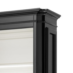 Casa Padrino luxe livres armoire noir solide bois salon meuble baroque art nouveau rococo vitrine magasin intérieur Casa Padrino luxe livres armoire noir solide bois salon meuble baroque art nouveau rococo vitrine magasin intérieur