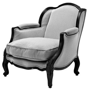 Casa Padrino luxe fauteuil de style antique noir / blanc 76 x 80 x H. 85 cm - Mobilier d'hôtel