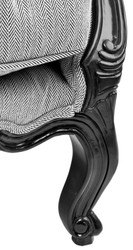 Casa Padrino luxury antique style armchair black / white 76 x 80 x H. 85 cm - Hotel Furniture