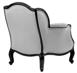 Casa Padrino luxury antique style armchair black / white 76 x 80 x H. 85 cm - Hotel Furniture