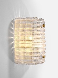 Casa Padrino Glas Wandleuchte 20 x 11 x H. 22 cm - Luxus Wohnzimmer Wandlampe