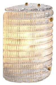 Casa Padrino lampada da parete in vetro 20 x 11 x H. 22 cm - Lampada da Parete per Soggiorno di Lusso