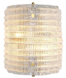 Casa Padrino lampada da parete in vetro 20 x 11 x H. 22 cm - Lampada da Parete per Soggiorno di Lusso