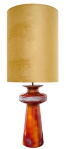 Casa Padrino lampe de table de luxe en céramique orange / or 45 x H. 117 cm - Qualité Luxe