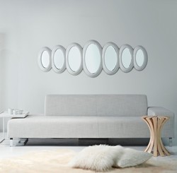 Casa Padrino specchio design di lusso bianco lucido 195 x H. 67 cm - Collezione Hotel