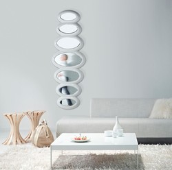 Casa Padrino specchio design di lusso bianco lucido 195 x H. 67 cm - Collezione Hotel