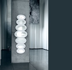 Casa Padrino specchio design di lusso bianco lucido 195 x H. 67 cm - Collezione Hotel