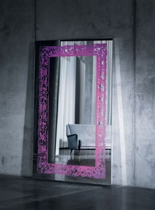 Casa Padrino Luxus Spiegel mit Licht und Fernbedienung 107 x H. 182 cm - Luxus Qualität
