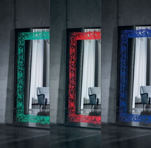 Casa Padrino Luxus Spiegel mit Licht und Fernbedienung 107 x H. 182 cm - Luxus Qualität