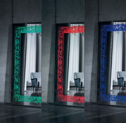 Casa Padrino specchio di lusso con luce e telecomando 107 x H. 182 cm - Qualità di Lusso