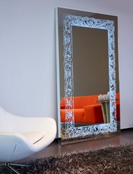 Casa Padrino specchio di lusso con luce e telecomando 107 x H. 182 cm - Qualità di Lusso