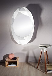 Casa Padrino miroir d'hôtel design blanc mat 93 x H. 152 cm - Mobilier d'hôtel