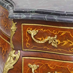 Casa Padrino Commode Baroque avec 4 tiroirs et plateau en marbre en marron / or / noir 80 x 45 x H. 85 cm