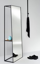 Casa Padrino specchio di lusso da con mensola 65 x 32 x H. 17 cm - Specchio Design