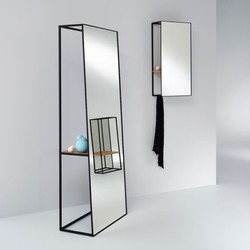 Casa Padrino specchio di lusso da con mensola 65 x 32 x H. 17 cm - Specchio Design