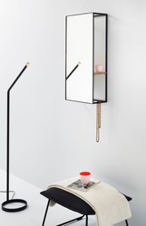 casa padrino luxus designer spiegel wandspiegel möbel mit eichenholz regal 