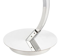 Casa Padrino lampada da tavolo a LED di lusso argento Ø 15 x H. 50 cm - Lampada da Tavolo di Design