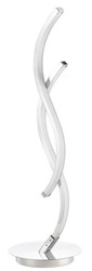 Casa Padrino lampada da tavolo a LED di lusso argento Ø 15 x H. 50 cm - Lampada da Tavolo di Design