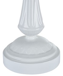Casa Padrino baroque style table lamp high gloss white Ø 23 x H. 48 cm - Art Nouveau Furniture