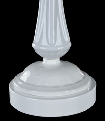 Casa Padrino baroque style table lamp high gloss white Ø 23 x H. 48 cm - Art Nouveau Furniture