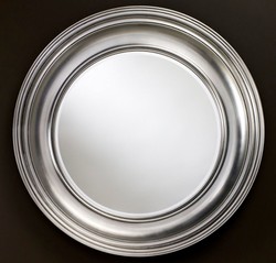 Casa Padrino luxury living room mirror silver Ø 102 cm - Living Room Wall Mirror Casa Padrino luxury living room mirror silver Ø 102 cm - Living Room Wall Mirror