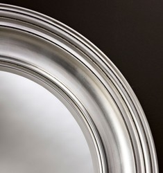 Casa Padrino luxury living room mirror silver Ø 102 cm - Living Room Wall Mirror Casa Padrino luxury living room mirror silver Ø 102 cm - Living Room Wall Mirror