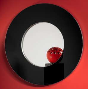 Casa Padrino miroir mural de luxe noir Ø 110 cm - Meubles de Luxe Casa Padrino miroir mural de luxe noir Ø 110 cm - Meubles de Luxe