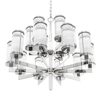 Casa Padrino Luxus Kronleuchter Silber 75,5 x H. 73 cm - Hotel Restaurant Möbel