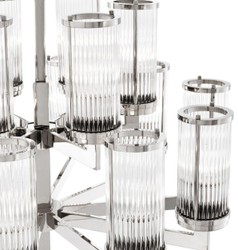 Casa Padrino Luxury Chandelier Silver 75.5 x H. 73 cm - Hotel Restaurant Furniture