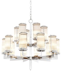 Casa Padrino Luxury Chandelier Silver 75.5 x H. 73 cm - Hotel Restaurant Furniture