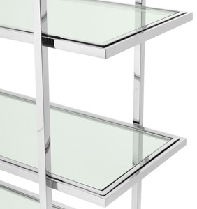 Casa Padrino Luxus Regalschrank Silber 120,5 x 40 x H. 253 cm - Luxus Möbel